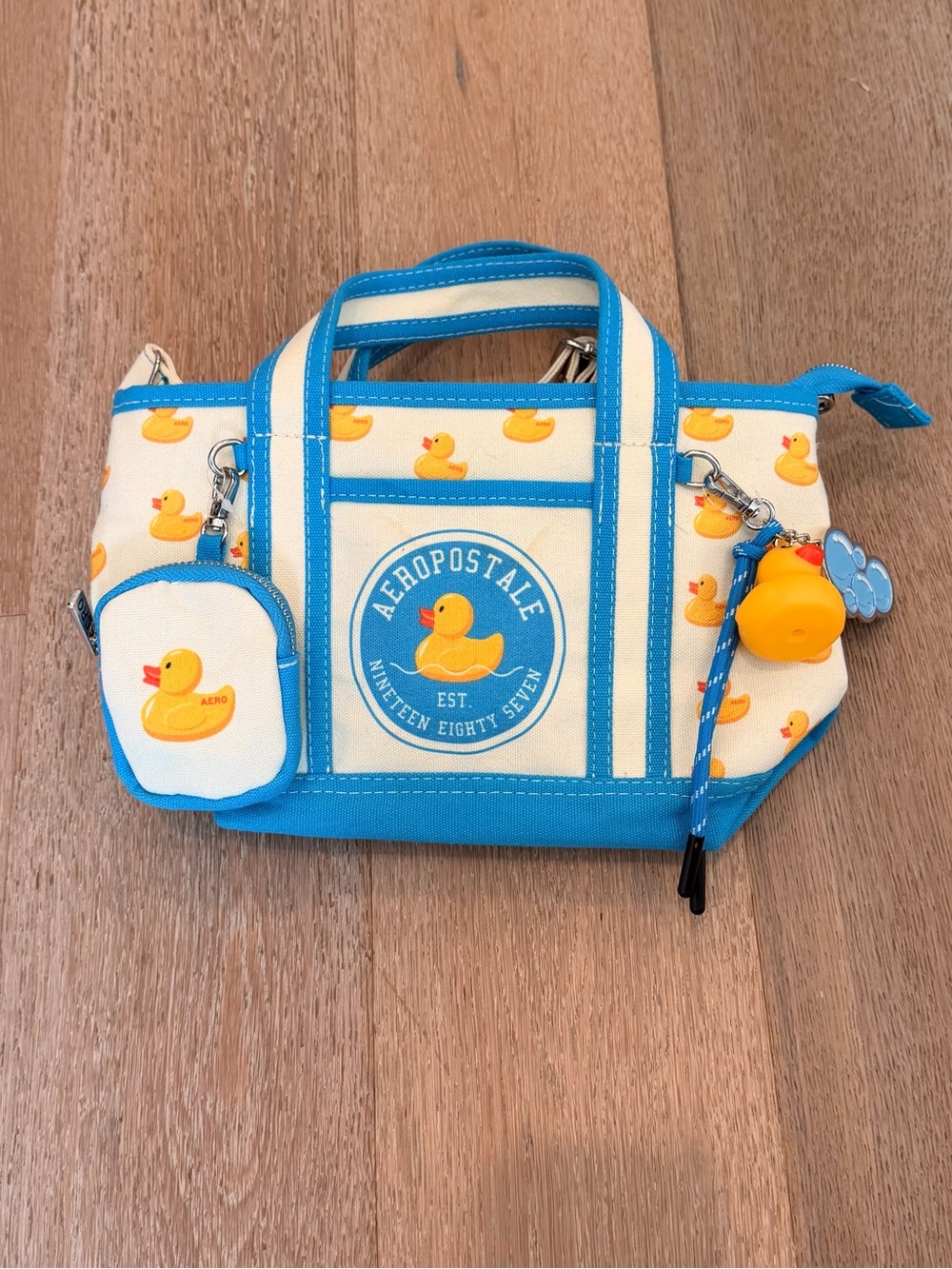 New Aeropostale Viral Rubber Duck Mini Tote Bag